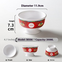 Bol à Dessert en mélamine en gros direct d'usine populaire bol en plastique haut à Base de poudre de neige originale pour thé à bulles de glace rasée pour