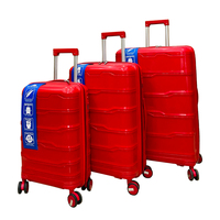 Maleta de PP brillante de diseño Popular de tirador 2025, bolsa de viaje impermeable de carcasa dura, traje de equipaje ligero