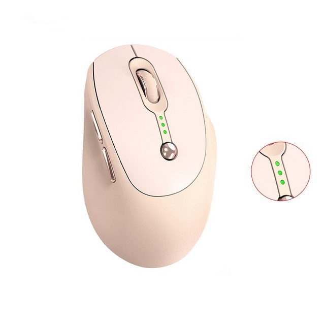 BT+2.4G Rechargeable Type-c Dual Mode Wireless Mouse Battery Level Display Silent Gaming Mouse for Laptop/Desktop/Tablet