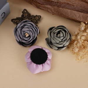 Accesorios para el Cabello con Borde de Satén y Flores de Rosa, Corsages de Tela Hechos a Mano para Bodas, Tocados Nupciales para Adultos - Product Image 3