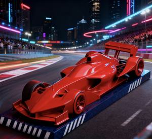 Modèle de <span class=keywords><strong>voiture</strong></span> de course de haute qualité, poli à la main, conçu sur mesure, sculpture en acier inoxydable avec impression par découpe. - Product Image 1