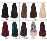 Extensions de cheveux synthétiques doux pour tresses au crochet, style dreadlocks, pré-bouclées, anti-emmêlement, pour femmes noires