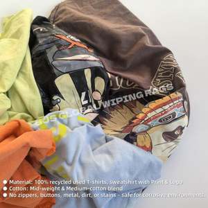 Trapos de algodón industriales de colores mezclados, trapos de desecho, trapos de camiseta mixtos, trapos recuperados para limpieza - Product Image 4