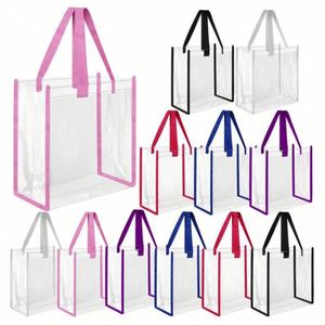 High-quality Transparent PVC Single-shoulder Handbag, Custom Logo Color, Daily-use <b>Shopping</b> Bag - Product Image 4