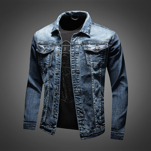 Jaqueta Masculina Cowboy Atacado Nova Moda Retrô Resistente com Gola Bordada, Corte Slim, Roupa de Trabalho e Estilo Urbano Solto - Product Image 2