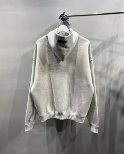 Sudadera con Capucha Extra Grande de Alta Calidad, 100% Algodón, Estilo Francés, Acogedora, Ligera, Forro de Invierno, Tejido de Punto - Product Image 5