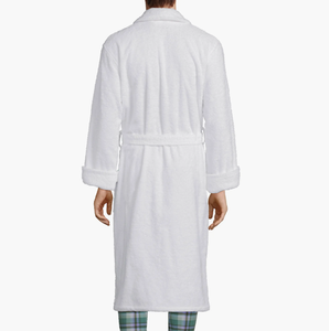 Lungo Kimono termico spugna collo scialle casa Hotel <span class=keywords><strong>accappatoio</strong></span> per gli uomini e le donne 100% <span class=keywords><strong>cotone</strong></span> spugna Unisex Spa <span class=keywords><strong>accappatoio</strong></span> da <span class=keywords><strong>uomo</strong></span> - Product Image 4