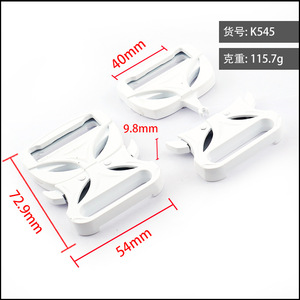 Hebilla de mariposa de aleación de zinc blanca resistente al desgaste para bolsos K545 - Product Image 3