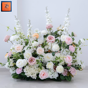 शादी की पृष्ठभूमि के लिए रेशम सींग का फूल धावक और मेहराब की व्यवस्था - Product Image 5