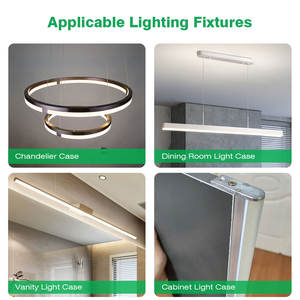 Coperture per Lampade a LED <span class=keywords><strong>in</strong></span> Acrilico Trasparente Moderno Personalizzate, Diffusori per Strisce LED - Product Image 6