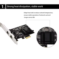 Adaptador de Red Realtek 8125B de Doble Puerto PCIe 3.0 100/1000M/2.5G RJ45, Tarjeta Ethernet LAN PCIe X1 de 8G/S, Interna
