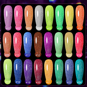 ZRKGEL, juego de esmaltes de <span class=keywords><strong>uñas</strong></span> de Gel con purpurina de neón de alta calidad, 24 colores, brillo, rosa, rojo, azul, <span class=keywords><strong>verde</strong></span>, amarillo, naranja, gel de manicura UV - Product Image 2
