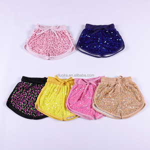 Pantaloncini Estivi da Ragazza con <span class=keywords><strong>Paillettes</strong></span>, Elastico in Vita e Coulisse, Foderati, Personalizzabili con Logo per Atletica Leggera, MOQ Basso - Product Image 2