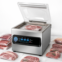Machine d'emballage sous vide commerciale pour viande, scelleuse automatique à chambre pour la conservation de la viande et de la volaille