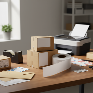 Etichette a trasferimento termico D0100HPQTJU 4 x 6,5 pollici, confezione da 3000 pezzi, rotoli autoadesivi perforati per spedizioni e stampa - Product Image 2