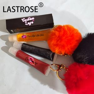 2025 vente en gros 13 saveurs boule de <span class=keywords><strong>fourrure</strong></span> huiles pour les lèvres hydratantes 15ml végétalien lèvre repulpant huile porte-clés clair brillant à lèvres marque privée - Product Image 4