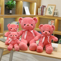 Xinhui Valentijnsdag Cadeaus Rode Teddybeer Met Lint Pluche Speelgoedberen Groothandel