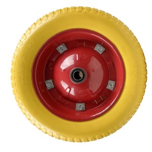 ยางโฟมโพลียูรีเทน 3.00-8 สีเหลือง สำหรับรถเข็นมือ ใช้ในอุตสาหกรรม - Product Image 2