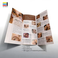 Service d'impression de brochures, de flyers et d'affiches promotionnelles personnalisées à trois volets, impression numérique rapide sur carton