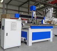 Routeur CNC 1200x1200 avec taille 4x4, routeur CNC ATC 48x48 1212 avec axe rotatif mobile