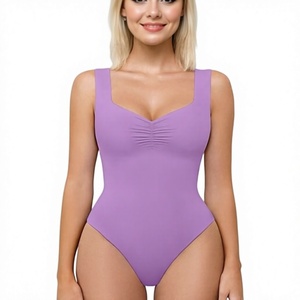 Mono deportivo de yoga de alta intensidad con cuello alto y media cremallera, body de fitness de una pieza - Product Image 1