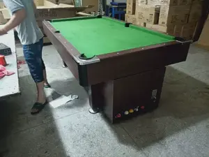 <span class=keywords><strong>Table</strong></span> <span class=keywords><strong>de</strong></span> <span class=keywords><strong>billard</strong></span> à monnayeur en panneau MDF avec coussinets en caoutchouc et poches en plastique, système <span class=keywords><strong>de</strong></span> retour <span class=keywords><strong>de</strong></span> billes, tailles 7ft/8ft/9ft - Product Image 5