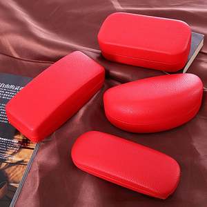 Étui à lunettes portable en cuir rigide anti-stress, couleur unie, avec logo personnalisé, accessoires pour lunettes - Product Image 3