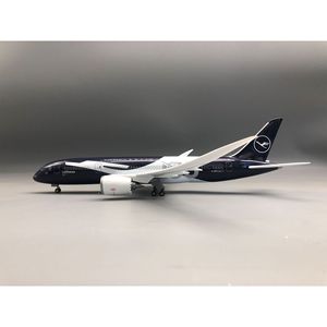 Modèle d'avion en résine Yiguan 787 Lufthansa Centennial Edition 43cm avec éclairage à commande vocale et roues simulées statiques - Product Image 3