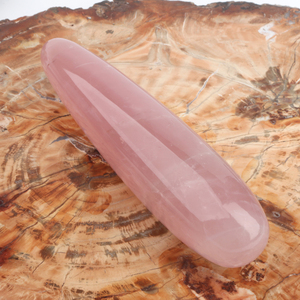 Yoni-consolador de cristal natural hecho a mano, masajeador, cristal curativo, varita de masaje de cuarzo rosa - Product Image 2