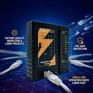 Testeur RJ45 à extrémité unique, protection IP54, fonctionne avec batterie 9V, haute précision, sans fausses alertes pour le test des câbles de réseau téléphonique - Product Image 6