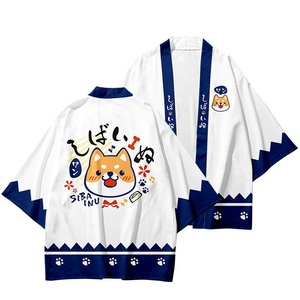 Kimono traditionnel japonais pour homme et femme, cardigan, anime <span class=keywords><strong>Shiba</strong></span> Inu, kimono d'été japonais - Product Image 1