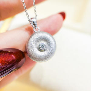 Precioso Colgante de Plata S925 con Cuentas Redondas de 9-12 mm, Accesorios de Perlas para DIY, Base Vacía para Collar de Mujer-31076 - Product Image 2