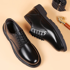 Zapatos de Vestir de Cuero Vacuno para Hombre, Tacón Bajo, Antideslizantes, para Oficina y Uso Casual, Hechos en Wenzhou - Product Image 4