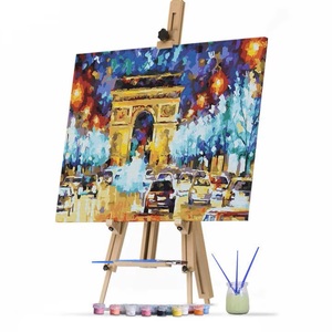 Cuadro Impresionista B&C ART, Paisaje Urbano del Arco del Triunfo de París, Pintura Acrílica por Números <span class=keywords><strong>para</strong></span> Niños - Product Image 5