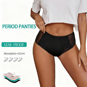 Mutande Mestruali Riutilizzabili Personalizzate OEM per Donne, Culotte De Regles Impermeabile a 4 Strati, Assorbenti e Antiperditina - Product Image 2