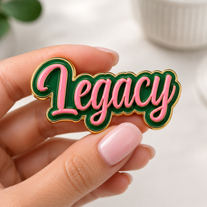 Hochwertige Legierungs-Sorority-Brosche mit Symbol in Rosa und Grün Emailliert, <span class=keywords><strong>Soror</strong></span> Legacy Schmuck Anstecknadel Geschenk - Product Image 2