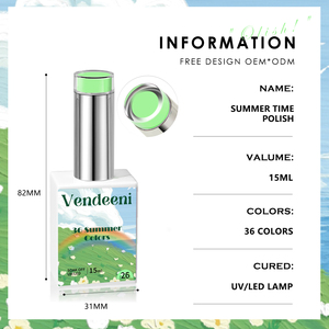 Vendeeni Summer <span class=keywords><strong>Neon</strong></span> Gel Nail Polish Set Box con Unique Color Book TPO Hema OEM Private Label Free 36color Summer Gel Polish - Product Image 3