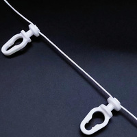 Poteaux à rideaux modernes 80mm à fonction manuelle pour la maison intelligente pour le bureau comprenant des crochets en plastique et des accessoires de chemin de roulement