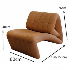 Sofá <span class=keywords><strong>cama</strong></span> convertible moderno, sillón plegable tapizado, sillón otomano ajustable de cuero, sillón curvo para hoteles - Product Image 6