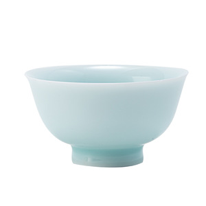 Taza de té de cerámica Yingqing con diseño de loto de pie bajo, estilo chino tradicional, taza maestra de porcelana para el té de la tarde - Product Image 5