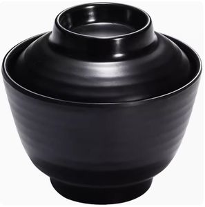 Ensaladera de plástico para sopa de Ramen de estilo japonés con juego de tapa para caldo Pho Thai Miso <span class=keywords><strong>Udon</strong></span> Wonton Soba o comida asiática - Product Image 2