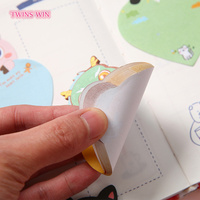 Vente en gros de feuillets adhésifs créatifs en forme de cœur Kawaii, bloc-notes mignon de haute qualité 007A