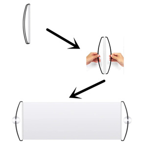 Bandiera Avvolgibile Personalizzata con Logo, Espositore a Rullo Manuale, Striscione Retrattile per <span class=keywords><strong>Pubblicità</strong></span> - Product Image 6