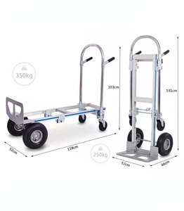 <strong>Heavy</strong> <strong>Duty</strong> <strong>Trolley</strong> Cart Folding Hand Truck Aluminium Platform Hand Truck Dual-purpose Aluminum Alloy <strong>Trolley</strong> - Product Image 2