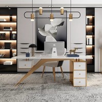 Commode de bureau moderne haut de gamme avec tiroirs – Meuble de bureau durable en bois et métal pour immeuble de bureaux, villa, maison – Écologique