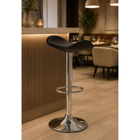 Tabouret de bar JOHOOFURNITURE en cuir PVC noir, siège pivotant avec repose-pieds, fabricant Sgabello da Bar Cafe pour bar à domicile