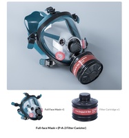 Anti Nuclear Tactical Full Face Reusable Gas Mask with Exhalation Valve Silicone Material Sale nbc Mask