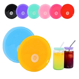 Đá có nắp đậy cho 16oz ly thủy tinh có thể Tumbler Mugs màu thay thế nắp nhựa lấp lánh Bìa Bling Rhinestone Top Nắp - Product Image 4