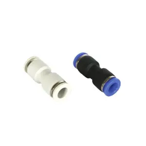 High Quality Pu Straight Union Blue Quick Tube Connector 1 Touch Push In Pipe Air Plastic Pneumatic Fitting