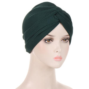 HZM-23269 femmes Stretch Twist Hair Wrap Turban Hat Cancer Chemo Beanie Cap Musulman Hat - Product Image 5